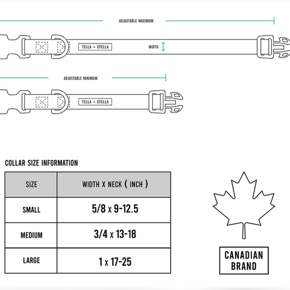 NEW Tella & Stella Soft & Strong Resistant Nylon Dog Collar, Seagull Party sz L - Picture 4 of 7